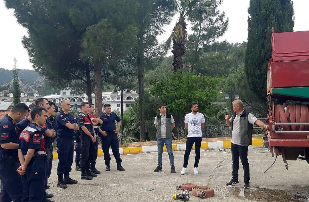 Marmaris’te Jandarma Personeline Yangın Eğitimi